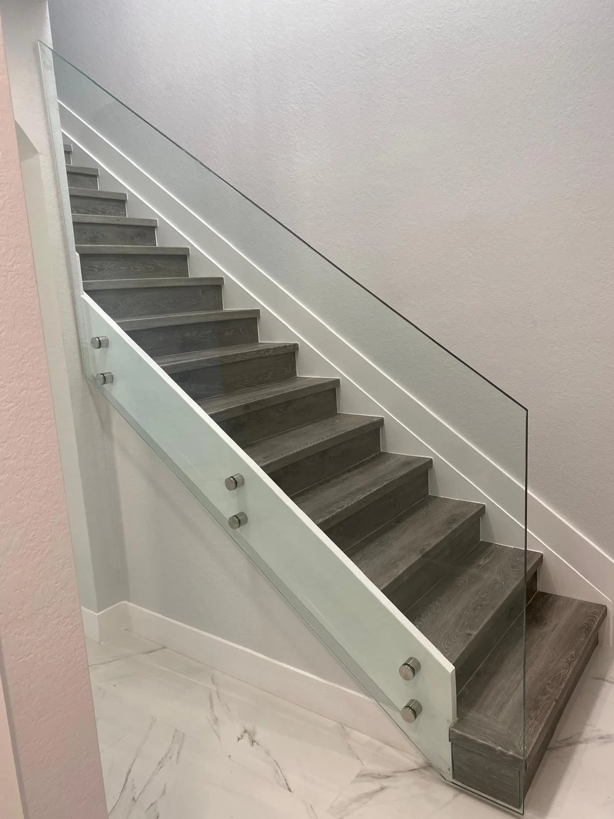 Glass railing for open staircase Pembroke Pines