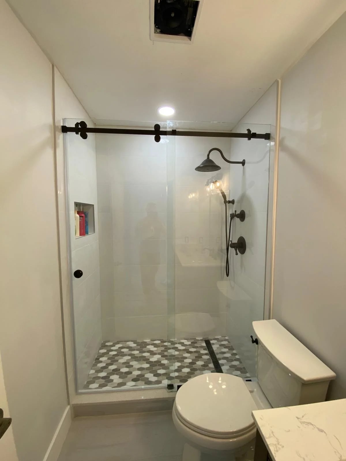 Clear glass shower enclosure Fort Lauderdale