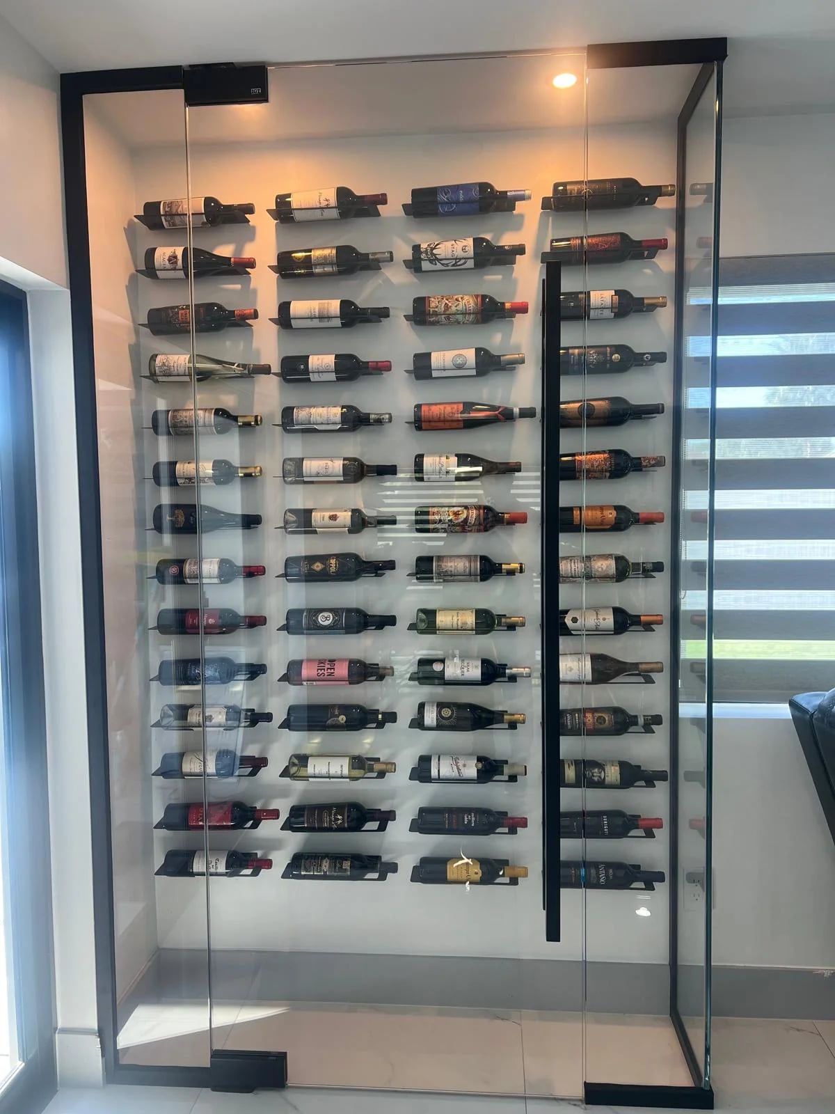 Glass wine storage enclosure Broward County